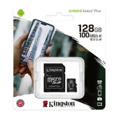 Kingston Canvas Select SDCS/128GB Class 10 UHS-I U1 V10 128 GB Micro SD Kart - 3