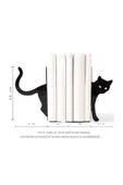 Kara Kedi Desenli Model Kitap Desteği - Dekoratif Estetik Kitap Tutucu - 3