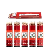 Faber-Castell Kurşun Kalem Köşeli Mercanlı -  60 Adet + 12 Adet Kırmızı Kopya Kalemi - 1