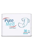 PUREMED,Pure Med Belbantlı Yetişkin Hasta Bezi Medium Orta Boy 30 Adet - 1