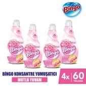 Bingo Soft Konsantre Çamaşır Yumuşatıcısı Mutlu Yuvam 1440 ml X 4 Adet - 1