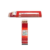 Faber-Castell Kurşun Kalem Köşeli Mercanlı -  12 Adet + 12 Adet Kırmızı Kopya Kalemi - 1