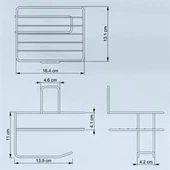 Tuvalet Kağıdı Tutacağı Siyah Modern Metal Tasarım Yapışkanlı Yedek Raf - 5
