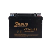 Orbus Motosiklet Aküsü 12 Volt 4 Amper Yeni Tarihli Taze Akü 114x66x88 mm 1.6 Kg - 2