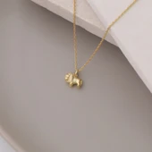 925Ayar Gümüş Minimal Aslan Figürlü Kolye thumbnail 5