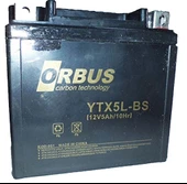 Orbus Motosiklet Aküsü 12 Volt 5 Amper Yeni Tarihli Taze Akü 114x70x106mm 1.8 Kg - 1