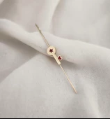 Kıkırdak Küpe Kararmaz Çelik 316L Lüks Kadın Küpe Renk Sarı - 2