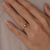 14 Ayar Altın Oval Kadın Yüzük - 1