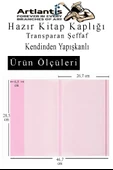 Hazır Kitap Kaplığı Şeffaf Buzlu Renkli 5 Adet 1 Paket Cırtlı Ayarlanabilir Kendinde Yapışkanlı Kaplık Okul Sınıf - 2