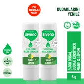 Siveno %100 Doğal Dudak Koruyucu Nane & Limon Lipbalm Krem Nemlendirici Parlatıcı Onarıcı 6 G X2 Adet thumbnail 1