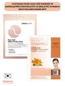 3 Katmanlı Rose Gold Göz Maskesi ve Sakinleştirici Destekleyici Ve Besleyici Aynısefa Özlü Kolajen Maske Seti 2 Adet - 1