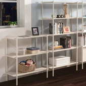 Retro 5 Raflı Metal Kitaplık-Vizon 80x163x40 cm - 2