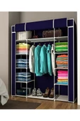 YükselenTicaret Güçlendirilmiş Çelik Profilli 12 Raf+60 Cm Askılık Çift Yandan Raflı Bez Dolap - 1
