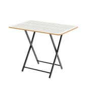 Eportatif 4 Kişilik Bistro Takım Bahçe Masa Sandalye Beyaz 1428 - 4