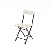 Eportatif 4 Kişilik Bistro Takım Bahçe Masa Sandalye Beyaz 1428 - 7