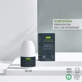 INCIA %100 Doğal Roll On Deodorant Erkeler İçin Ter Kokusu Önleyici Lekesiz 50 ml X2 Adet - 2