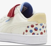 Puma Caven 2.0 Summer Ac Çocuk Cırtlı Beyaz Spor Ayakkabı - 4