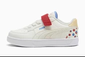 Puma Caven 2.0 Summer Ac Çocuk Cırtlı Beyaz Spor Ayakkabı - 1
