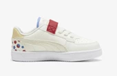 Puma Caven 2.0 Summer Ac Çocuk Cırtlı Beyaz Spor Ayakkabı - 2