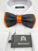 Brianze Siyah Turuncu Saten Papyon - 1