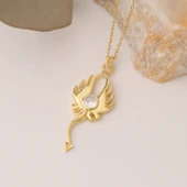 925 Ayar Gümüş Taşlı Vatoz Kolye thumbnail 2