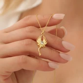 925 Ayar Gümüş Taşlı Vatoz Kolye thumbnail 5