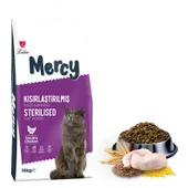Mercy Tavuklu Kısırlaştırılmış Kedi Maması 10 Kg - 1