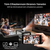 NPO NP315Plus 4K Android11 BT5.0 Wifi6 200ANSI Lümen IOS/Android Taşınabilir Akıllı LED Projeksiyon - 4
