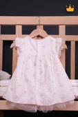Babydola Kız Bebek Bayramlık Çiçekli Tül Detaylı Elbise 15055 thumbnail 5
