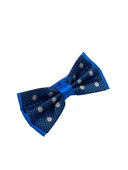 Brianze Beyaz Puantiyeli Saks Mavi Papyon thumbnail 2