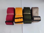 Bordo, Portakal, Haki Yeşil Ve Bej Renk Valiz Kemeri 4 Cm toplam 4 Adet - 1