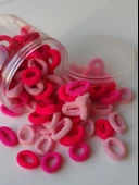PEMBE RENKLİ 100'LÜ KUTUDA PAMUKLU TOKA - 1