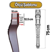 4 Adet Rosa Masa Dresuar Ayağı 75 cm Plastik Ahşap Desenli Mutfak Yemek Masası Mobilya Ayakları thumbnail 6