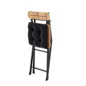 Eportatif 4 Kişilik Minderli Bistro Takım Bahçe Masa Sandalye Çam 1430 thumbnail 8