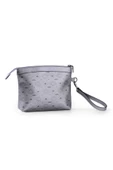 Kadın Basic Clutch Çanta Monogram Desenli Logolu Gümüş Siyah (4010G) 214009 - 4