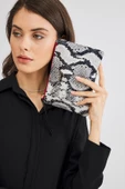 Kadın Basic Clutch Çanta Zebra Desenli Siyah Beyaz (4031-Z) 214030 - 1
