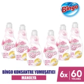 Bingo Soft Konsantre Çamaşır Yumuşatıcısı Manolya 1440 ml X 6 Adet - 1
