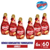 Bingo Soft Konsantre Çamaşır Yumuşatıcısı Lovely 1440 ml X 6 Adet - 1