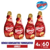 Bingo Soft Konsantre Çamaşır Yumuşatıcısı Lovely 1440 ml X 4 Adet - 1
