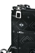 Kadın Basic Clutch Çanta Monogram Desen Siyah Gri (4034SG) 214031 - 8