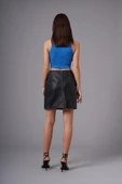 Linda Siyah Deri Etek - 5