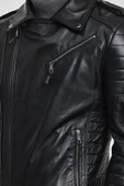Roberto Siyah Deri Mont - 7