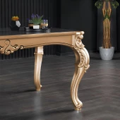 4 Adet Valenta Masa Dresuar Ayağı 76 cm Gold Altın Ayak Mutfak Yemek Masası Mobilya Ayakları Altın thumbnail 6