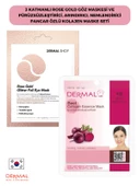 3 Katmanlı Rose Gold Göz Maskesi ve Pürüzsüzleştirici, Arındırıcı, Nemlendirici Pancar Özlü Kolajen Maske Seti - 1