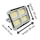 Cata CT-4698 200W Miami Solar Led Projektör Taşınabilir thumbnail 2