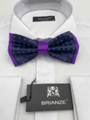 Brianze Mor Noktalı Lacivert Papyon - 1