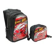 Racing Car Temalı Sırt Çantası Beslenme Çantası 2li İlkokul Çanta Seti - 1