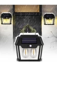 2 adet sensörlü Güneş Enerjili Bahçe Aydınlatma Duvar Lambası  Su Geçirmez Güneş  enerjili aplik - 3