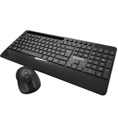 EVEREST KM-9676 Q Türkçe Kablosuz Siyah 800/1200/1600 dpi Klavye+ Mouse - 1