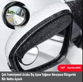 OTO MOTTO Oto Araç Kör Nokta Ayna + Dış Yan Ayna Yağmur Koruyucu Rüzgarlık Yan Ayna Kaşı 2 Adet - 1
